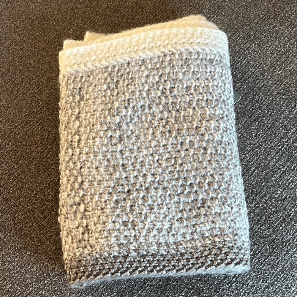 pistil Cream and Light Gray Chunky Knit scarf